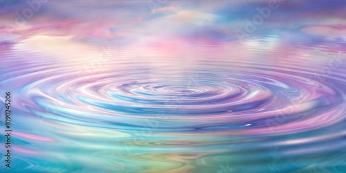 Abstract water surface with gentle ripples, calming mood, vibrant pastel colors, dreamy background, the concept of theta healing of energies
