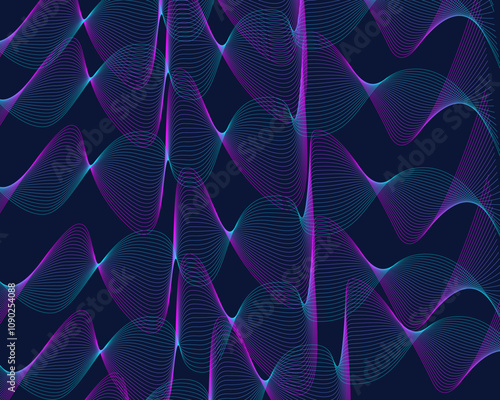 Holographic background with rainbow iridescent strains. Illustration of color interference.Vector abstract holographic background