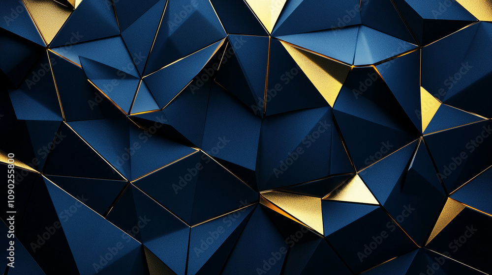 Unique geometric design with navy and gold colors creating an artistic abstract background Unique geometric design with navy and gold colors creating an artistic abstract background