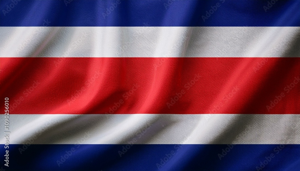 Fototapeta premium コスタリカの国旗(waving national flag of Costa Rica.) 