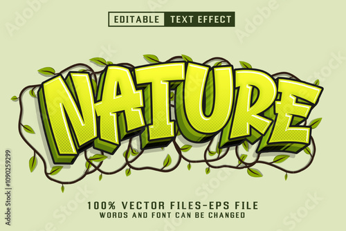 Nature 3d Text - Editable Text Effect
