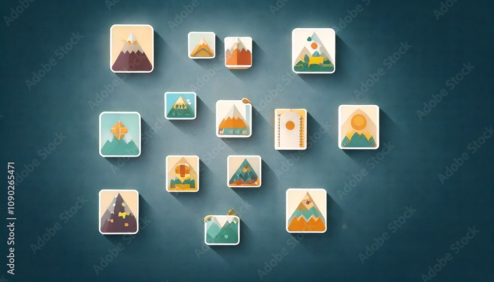 Fototapeta premium web icon set background