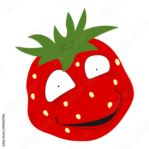 Strawberry. Emotions. Stickers. Memes. The emotion of joy.