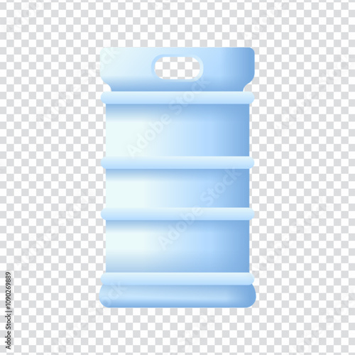 Clean and bold vector illustration of a beer keg, designed in a flat cartoon style. Ideal for use in bar menus, brewery branding, Oktoberfest or Festa Junina graphics, pub posters, beverage delivery i