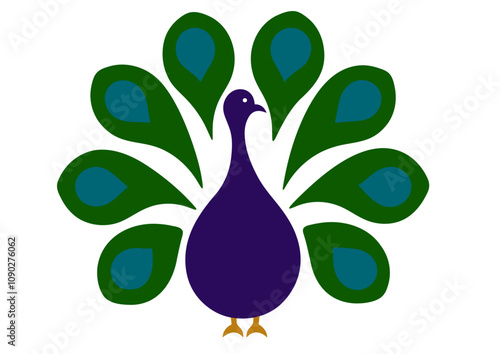 Abstract Peacock feather, krishna feather, peacock bird colorful feather art, krishna mor pankh, mor pankha, peacock bird feather illustration, peacock feather logo, icon, element, peacock feather