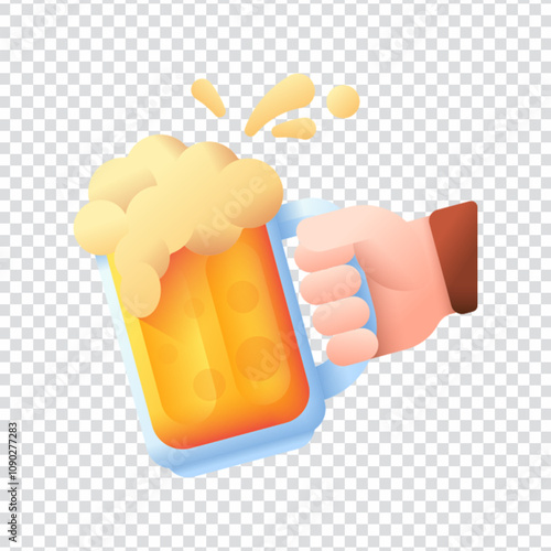 Festive vector illustration of two clinking bottles in a toast, symbolizing friendship, celebration, and good times. Created in a clean and fun flat style, perfect for use in party flyers, festival ma