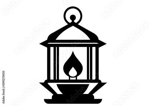 traditional festival hanging lamp, lantern vector. traditional Lamp icon