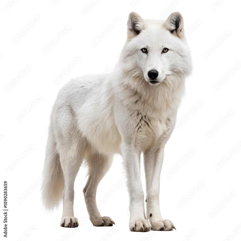 Fototapeta premium white wolf isolated on white
