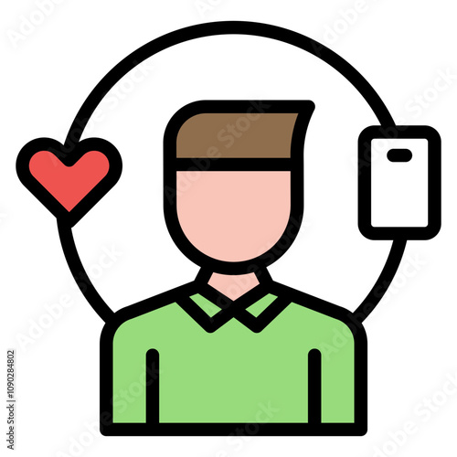 Millennials icon vector image. Can be used for Generation Gap.