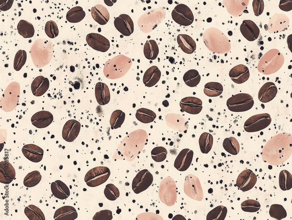 Obraz premium Coffee bean pattern