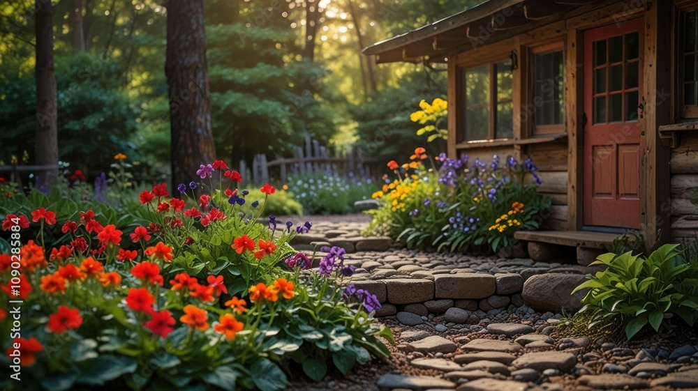 Obraz premium Cabin Garden Path