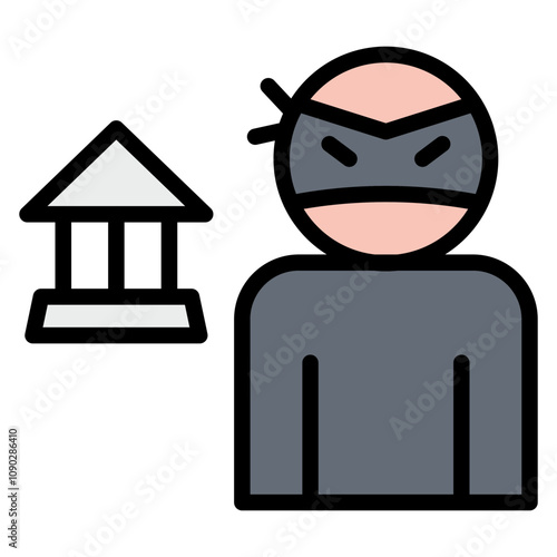 Bank Fraud icon vector image. Can be used for Banking.