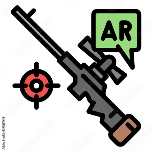 Ar Shooting icon vector image. Can be used for Augmented Reality.