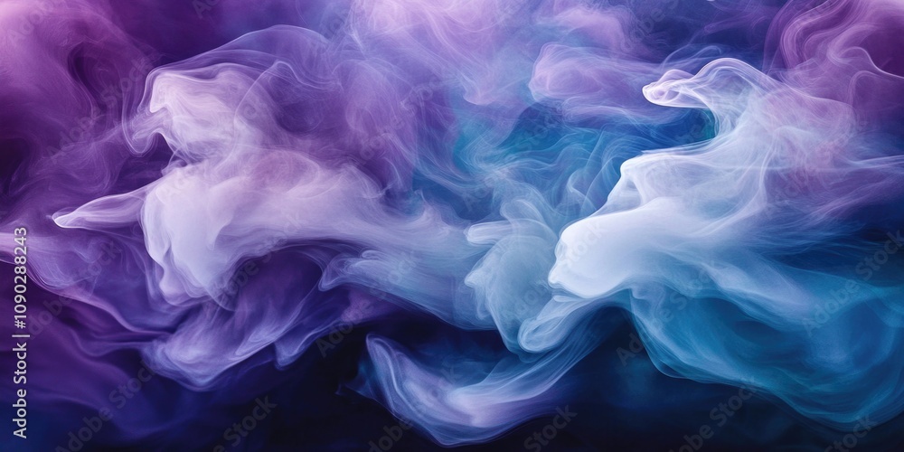 Fototapeta premium Purple Blue Smoke Close Up