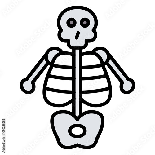 Skeleton icon vector image. Can be used for Human Anatomy.