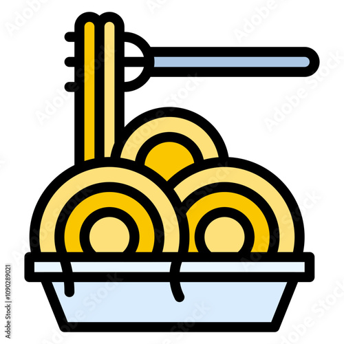 Pasta icon vector image. Can be used for Italy.