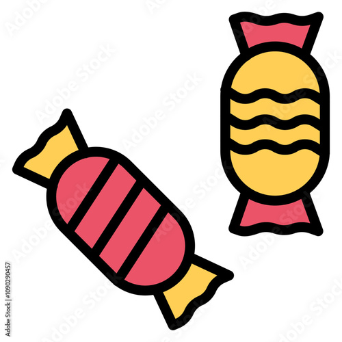 Colorful Sweets icon vector image. Can be used for Festa Junina.