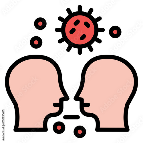 Infection Spread icon vector image. Can be used for Infectious Diseases.