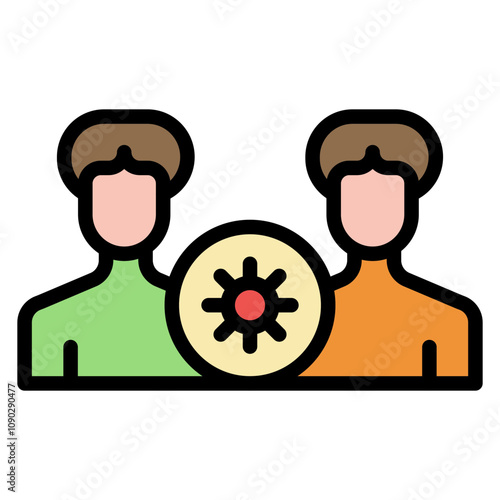 Disease Transmission icon vector image. Can be used for Infectious Diseases.
