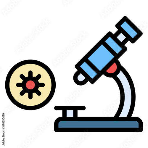 Pathogen Microscope icon vector image. Can be used for Infectious Diseases.
