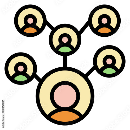 Contact Tracing icon vector image. Can be used for Infectious Diseases.