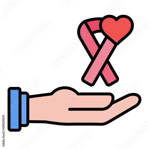 Cancer-Free icon vector image. Can be used for Chemotherapy.