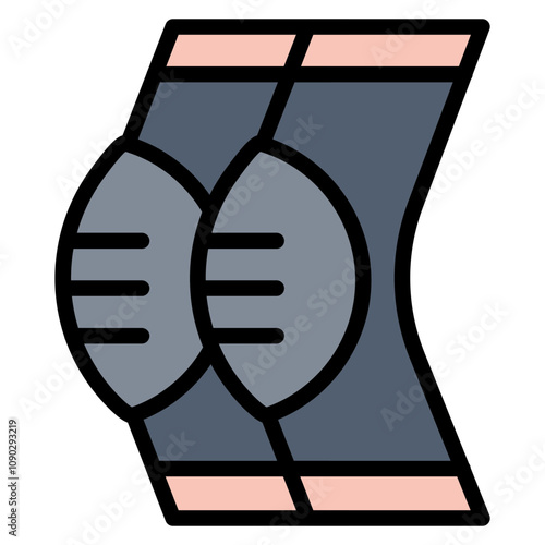 Kneepad icon vector image. Can be used for Rugby.