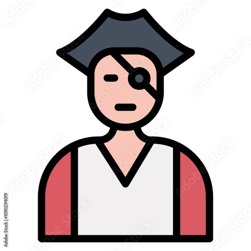 Pirate icon vector image. Can be used for Ocean.