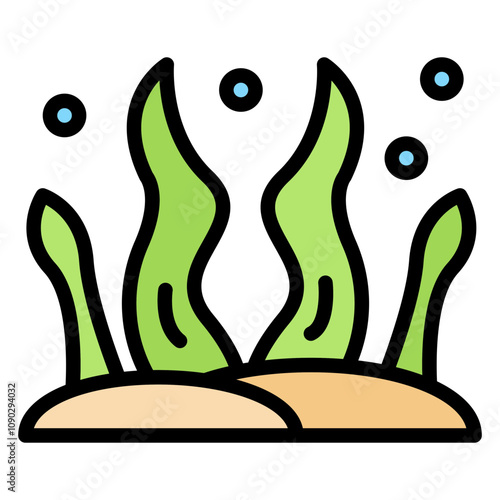 Seaweed icon vector image. Can be used for Ocean.