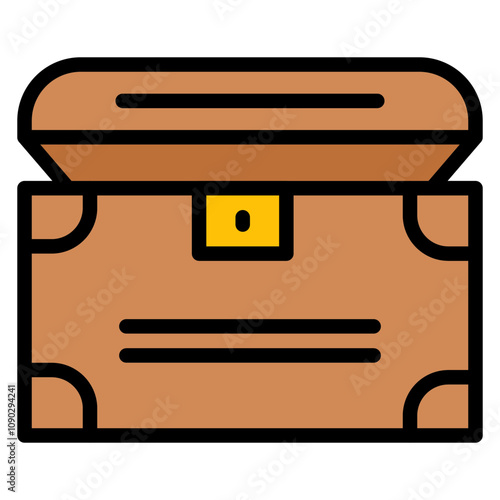 Treasure icon vector image. Can be used for Ocean.