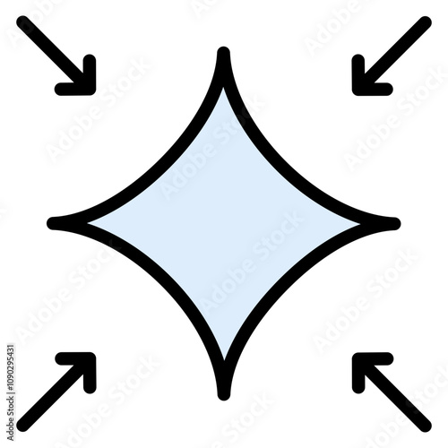 Shrink icon vector image. Can be used for Fabric Features.
