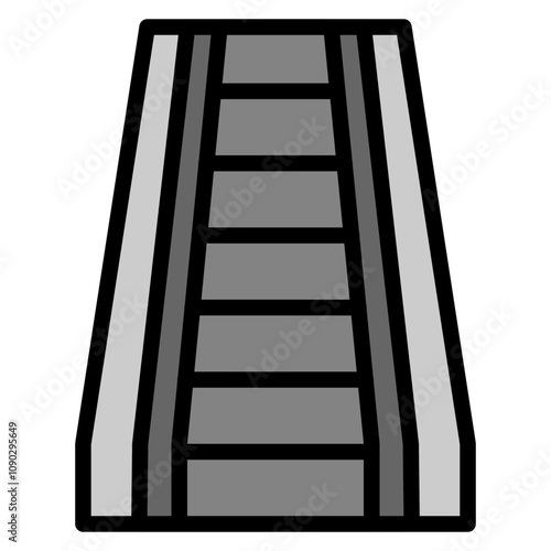 Escalator icon vector image. Can be used for Supermarket.