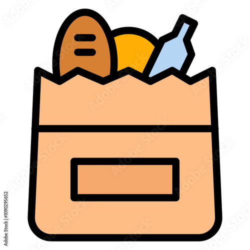 Grocery icon vector image. Can be used for Supermarket.