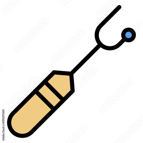 Awl icon vector image. Can be used for Shoemaker.