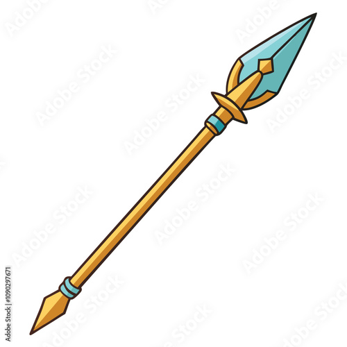 Holy Spear illustration is an Isolated white background.