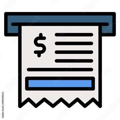 Receipt icon vector image. Can be used for Shoemaker.