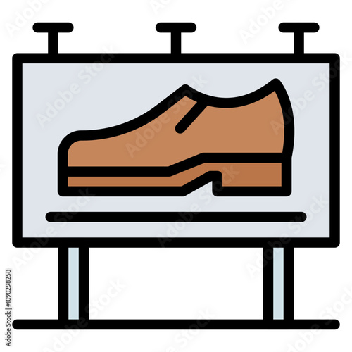 Shoe Marketing icon vector image. Can be used for Shoemaker.