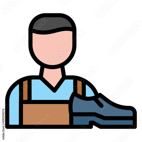 Shoemaker icon vector image. Can be used for Shoemaker.