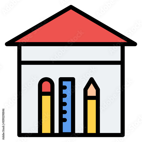 Interior icon vector image. Can be used for Art and Craft Supplies.