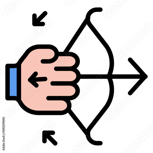 Tension icon vector image. Can be used for Archery.
