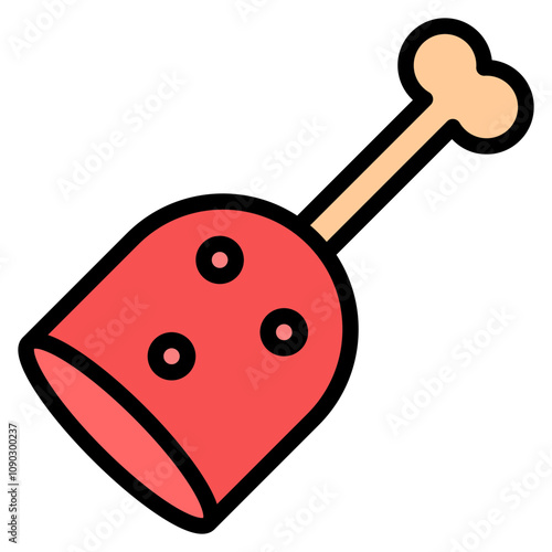 Cooked Ham icon vector image. Can be used for Oktoberfest.