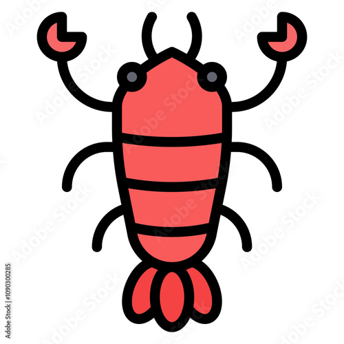 Lobster icon vector image. Can be used for Oktoberfest.