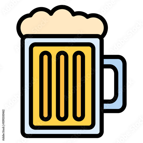 Pint of Beer icon vector image. Can be used for Oktoberfest.