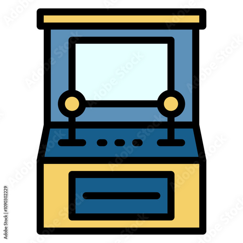 Coin Operated Games icon vector image. Can be used for Bowling. photo