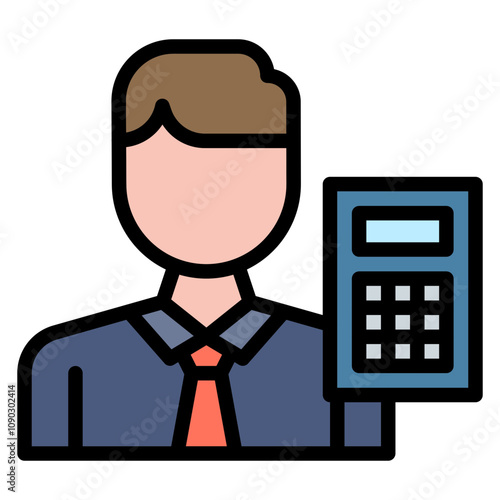 Accountant icon vector image. Can be used for Diversity.