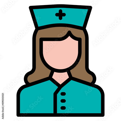 Nurse icon vector image. Can be used for Diversity.