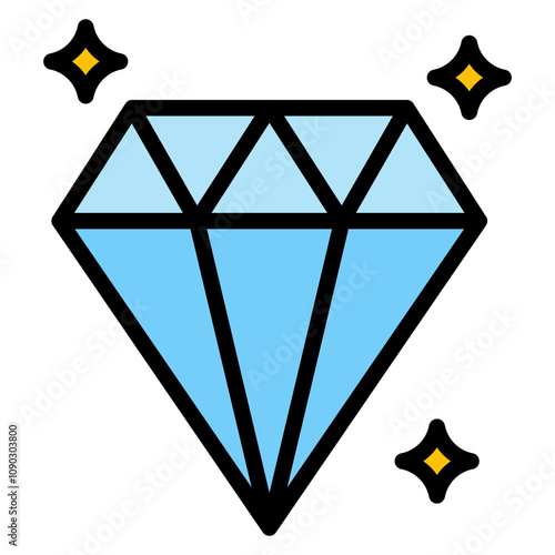 Diamond icon vector image. Can be used for Luxury.