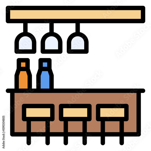 Bar icon vector image. Can be used for Casino.