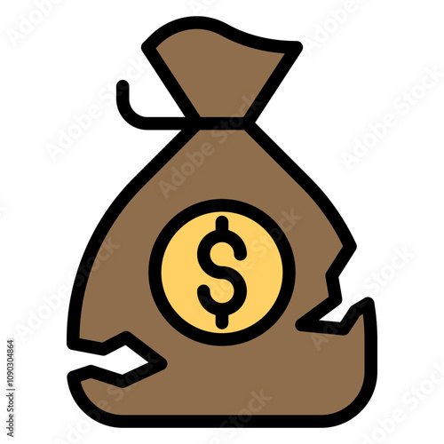 Broke icon vector image. Can be used for Casino.
