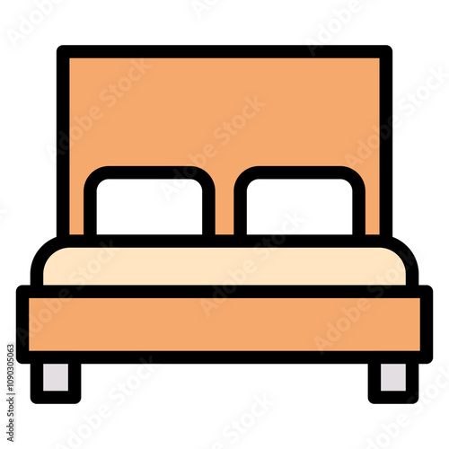 Free Hotel Room icon vector image. Can be used for Casino.